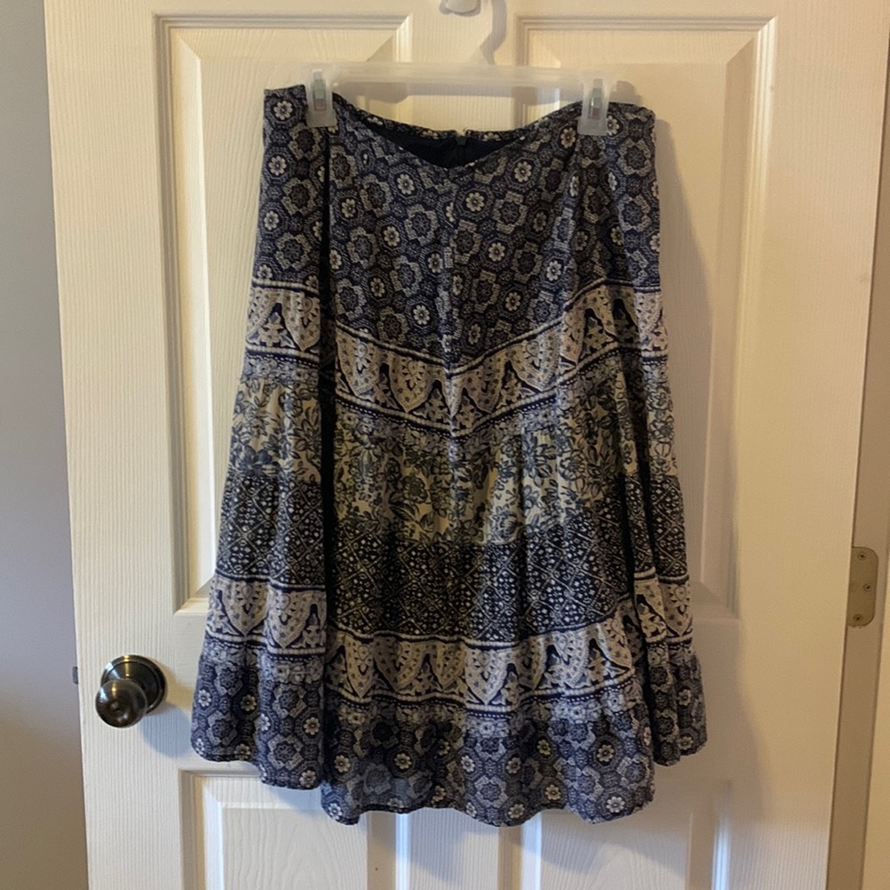 Eddie Bauer size 12 long blue skirt